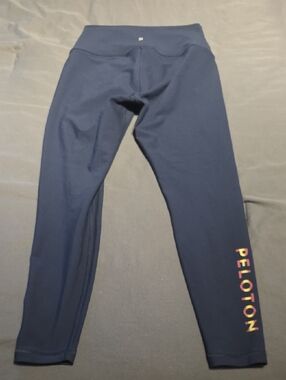 Peloton Navy Leggings with Rainbow Logo